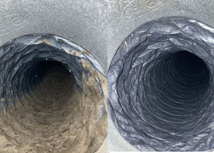 Furnace cleaning before and after