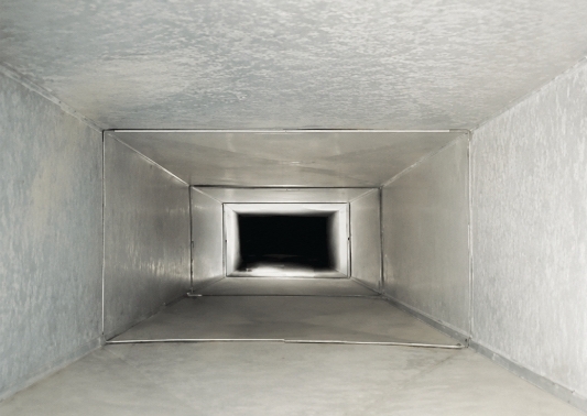 Clean air duct after professional cleaning